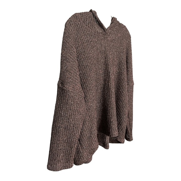 Jolie Cropped Drop Shoulder Purple Knit Sweater w/Hood Woman’s Plus-size 2X - Picture 2 of 7